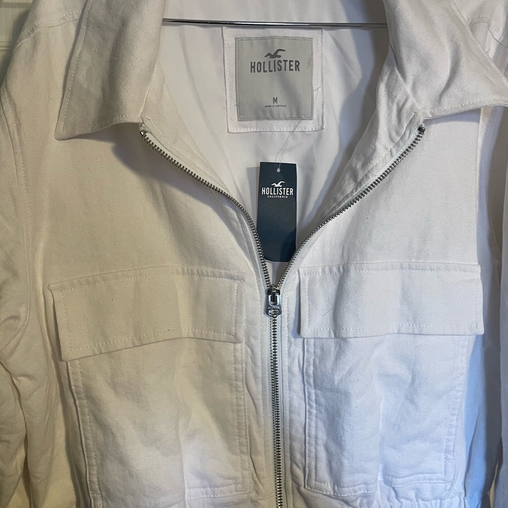 Hollister White Lightweight Jacket